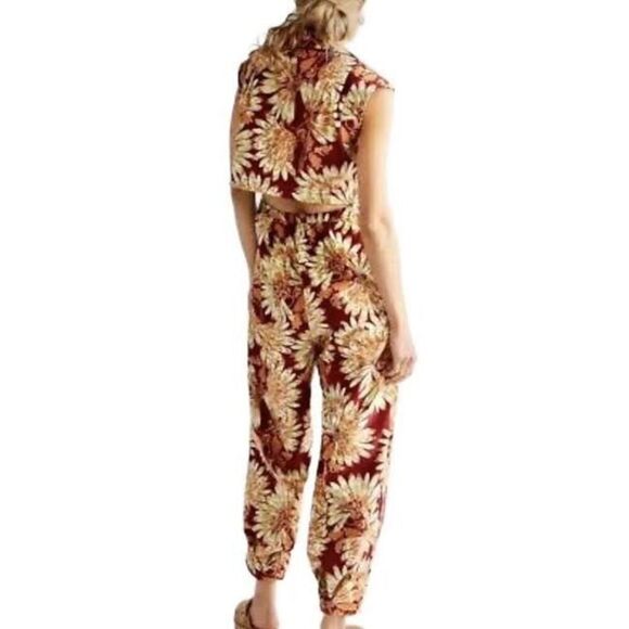 Free People Shasta Printed Cord One Piece Size M - Picture 2 of 8